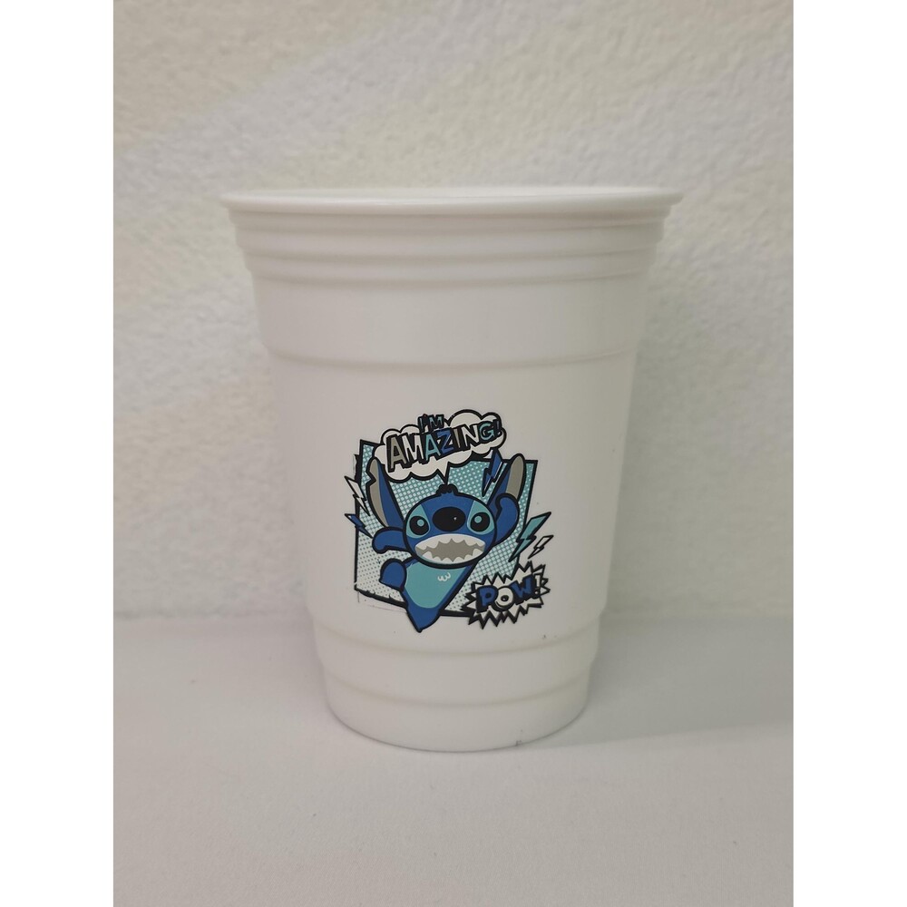 Vintage Disney Lilo and Stitch white plastic summer reusable party cup Kids Toy